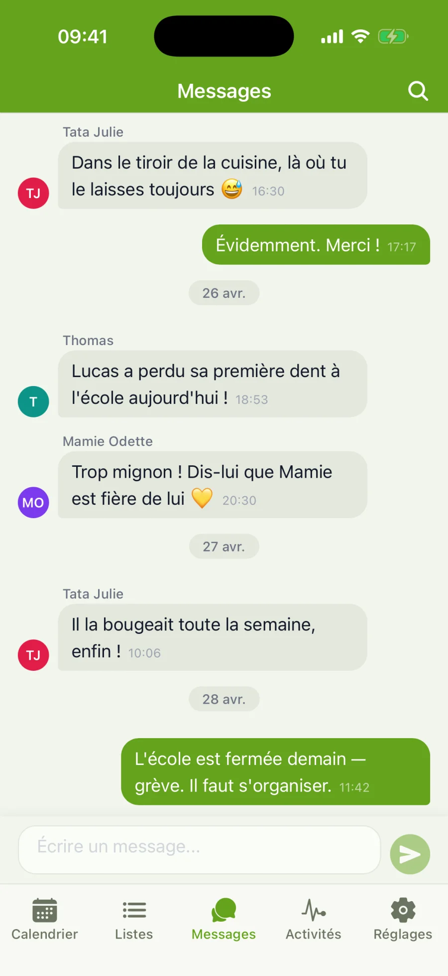 Messagerie familiale privée