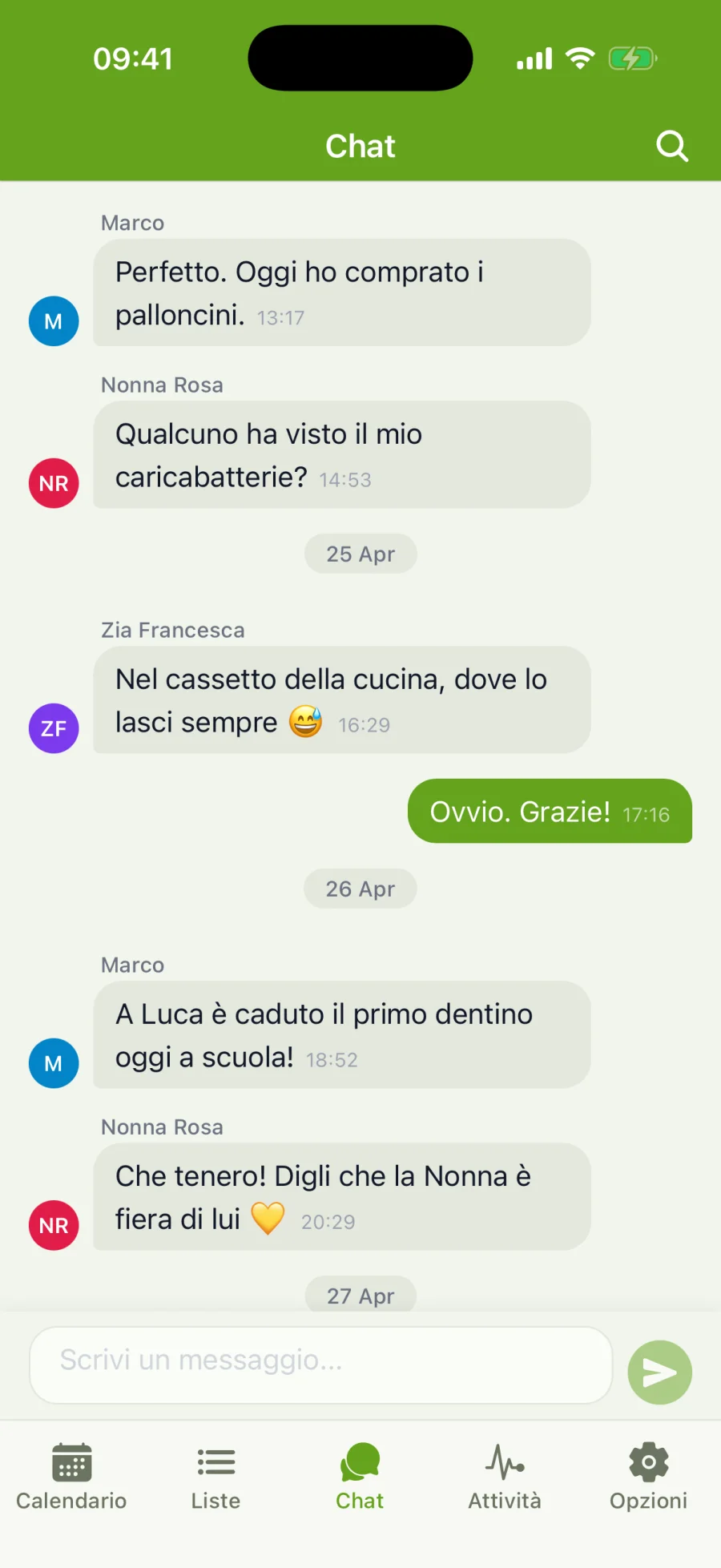 Chat di famiglia privata